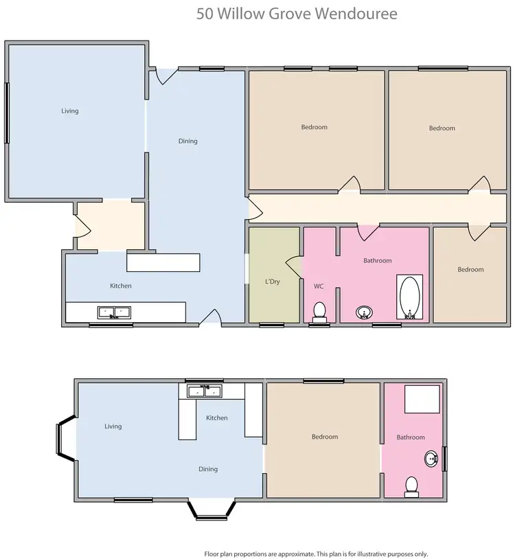 Floorplan of Homely house listing, 50 Willow Grove, Wendouree VIC 3355