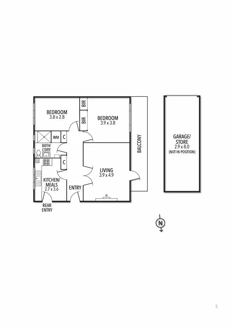Floorplan of Homely apartment listing, 4/8 Washington Street, Toorak VIC 3142