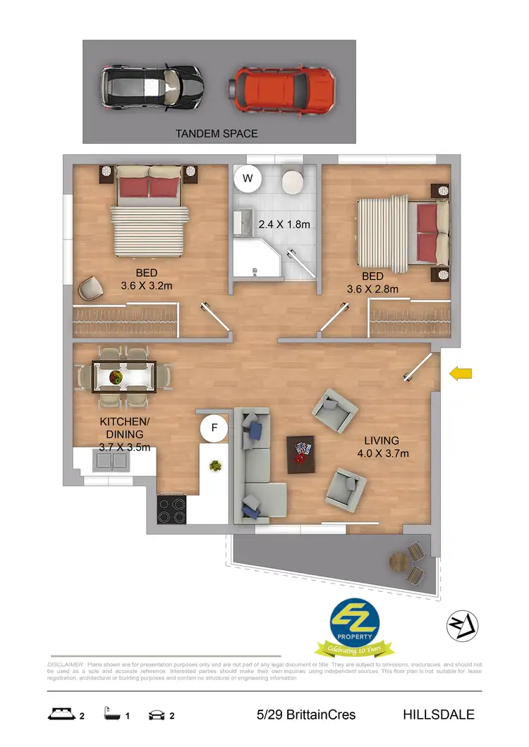 Floorplan of Homely apartment listing, 5/29 Brittain Crescent, Hillsdale NSW 2036
