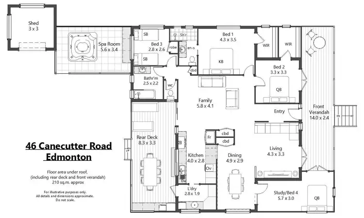 Floorplan of Homely house listing, 46 Canecutter Road, Edmonton QLD 4869