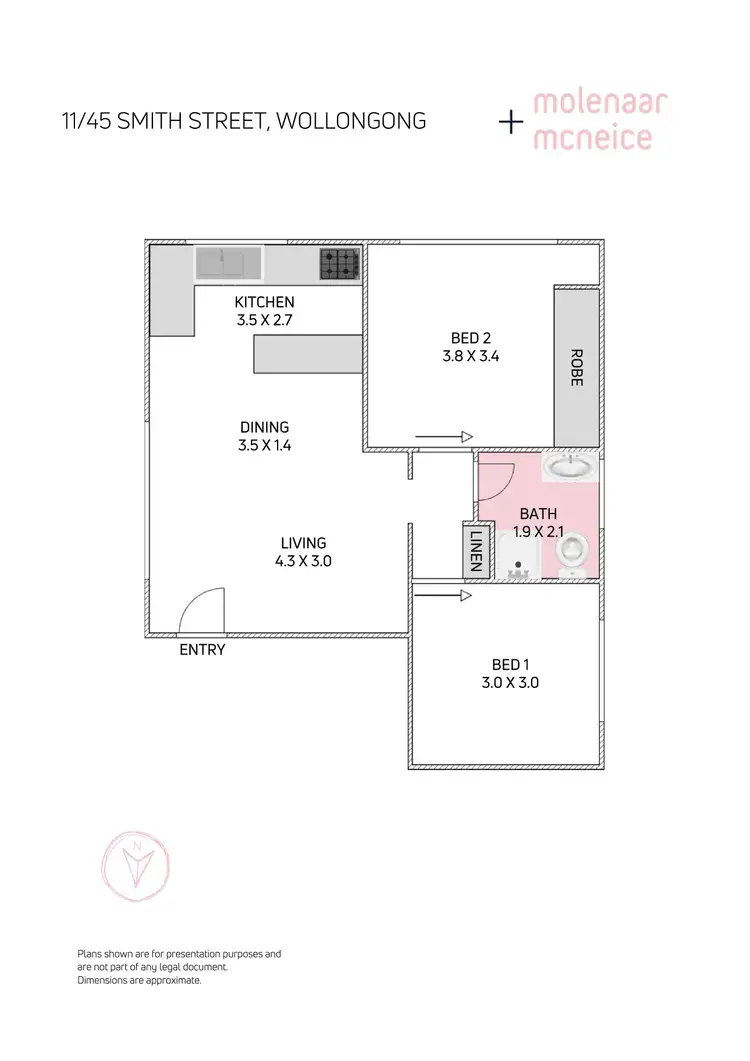 Floorplan of Homely apartment listing, 11/45 Smith Street, Wollongong NSW 2500