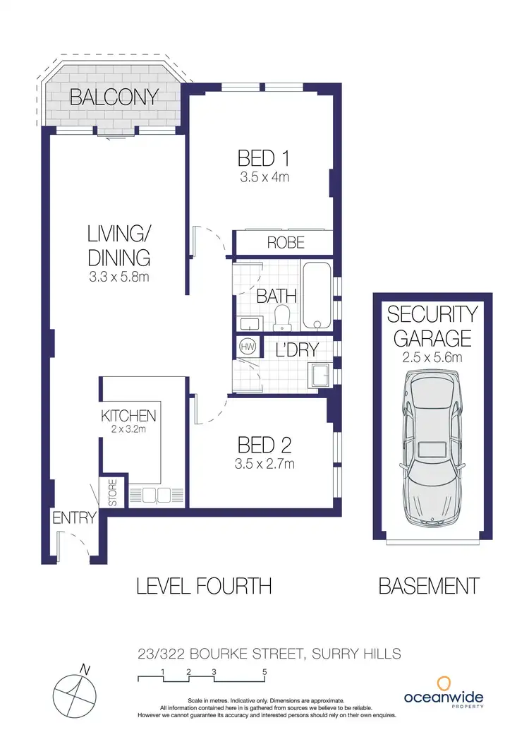 Floorplan of Homely unit listing, 23/322 Bourke Street, Surry Hills NSW 2010