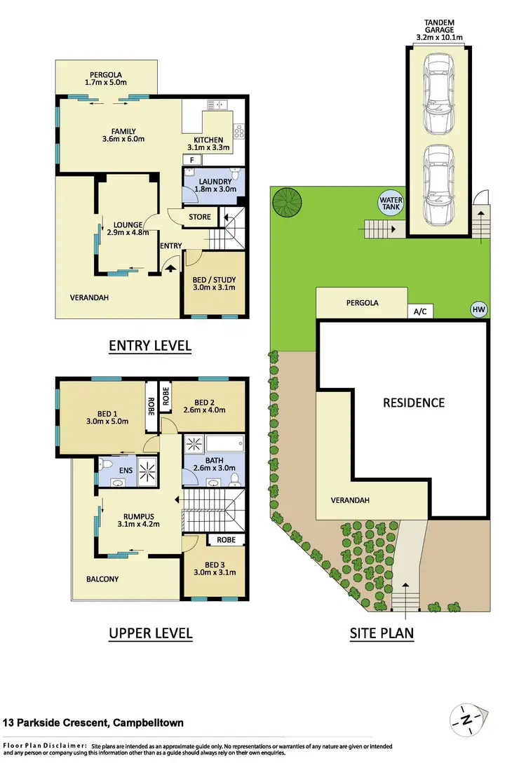 Floorplan of Homely townhouse listing, 13 Parkside Crescent, Campbelltown NSW 2560