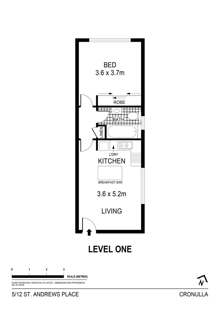 Floorplan of Homely apartment listing, 5/12 St Andrews Place, Cronulla NSW 2230