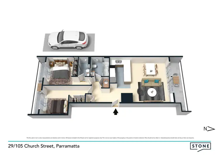 Floorplan of Homely apartment listing, 29/105 Church Street, Parramatta NSW 2150
