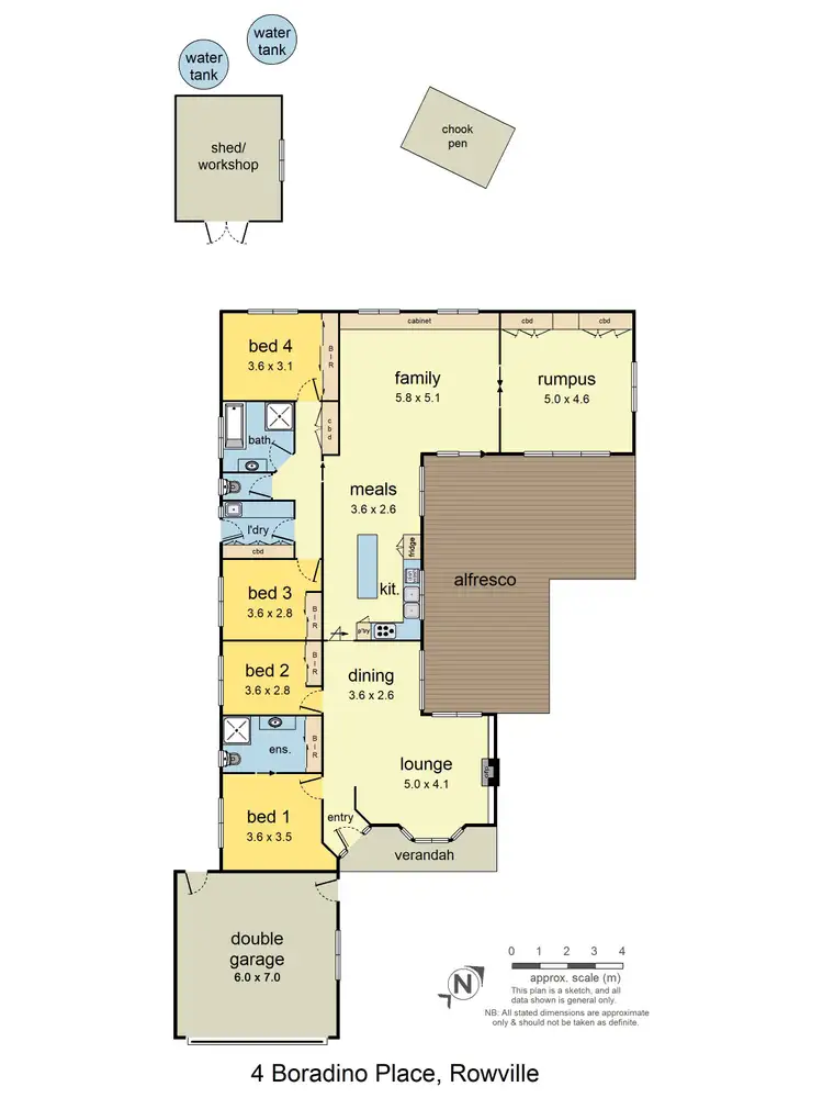 Floorplan of Homely house listing, 4 Boradino Place, Rowville VIC 3178