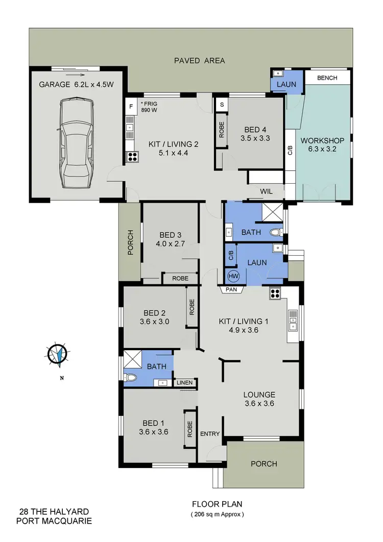Floorplan of Homely house listing, 28 The Halyard, Port Macquarie NSW 2444