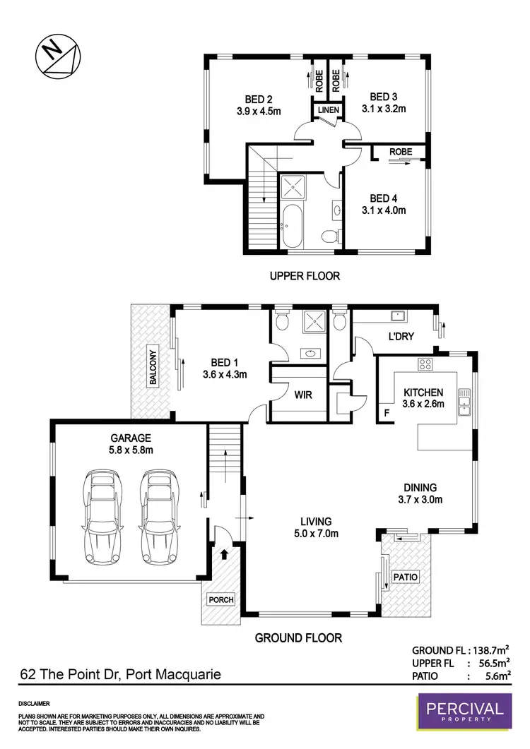 Floorplan of Homely house listing, 62 The Point Drive, Port Macquarie NSW 2444