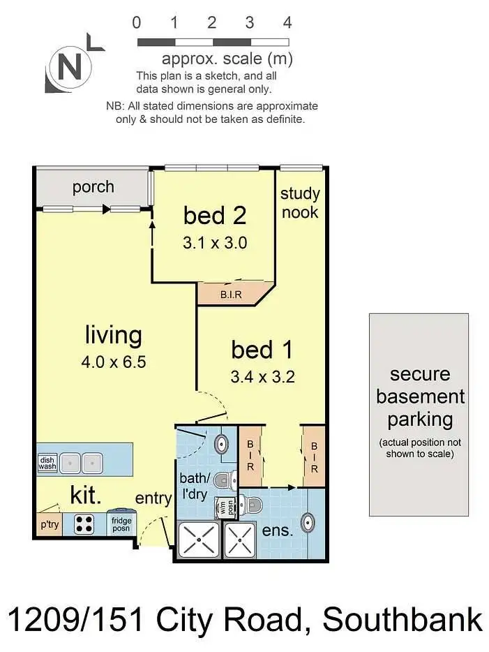 Floorplan of Homely apartment listing, 1209/151 City Road, Southbank VIC 3006