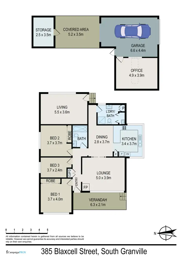 Floorplan of Homely house listing, 385 Blaxcell Street, Granville NSW 2142