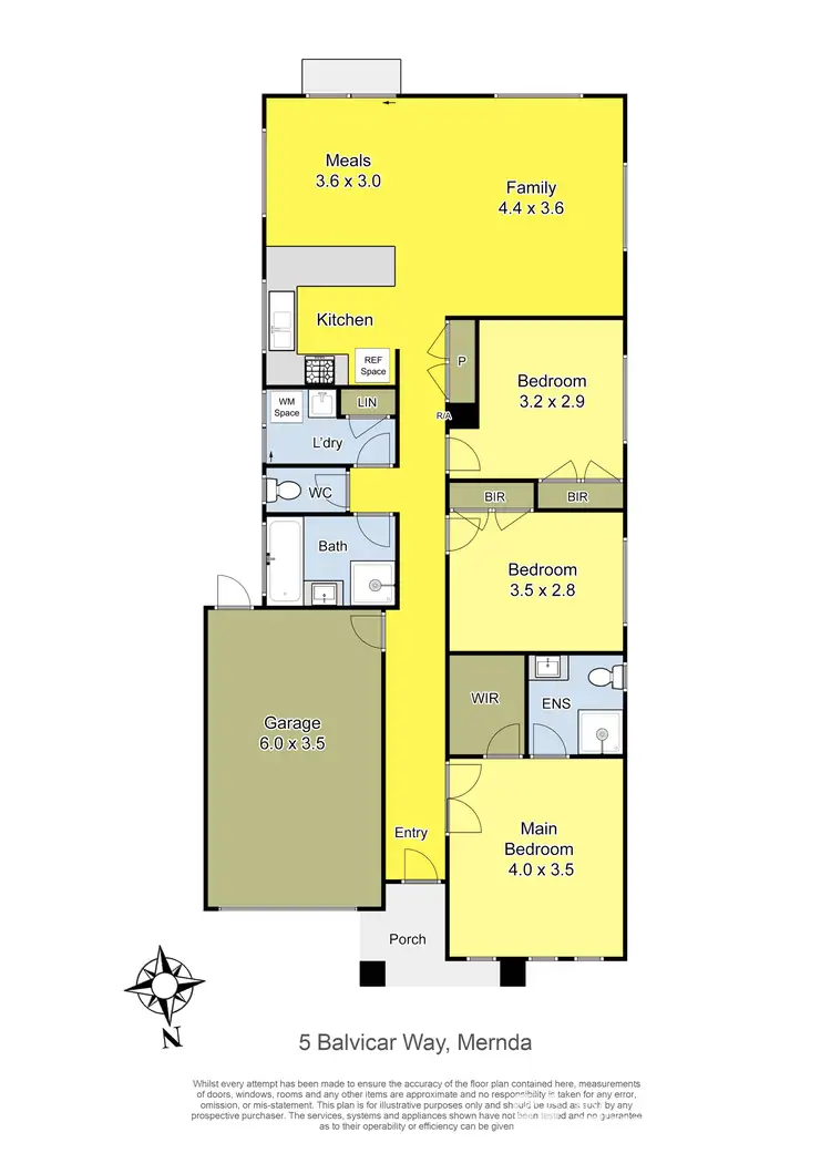 Floorplan of Homely house listing, 5 Balvicar Way, Mernda VIC 3754