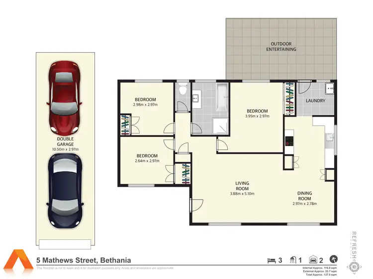 Floorplan of Homely house listing, 5 Mathews Street, Bethania QLD 4205