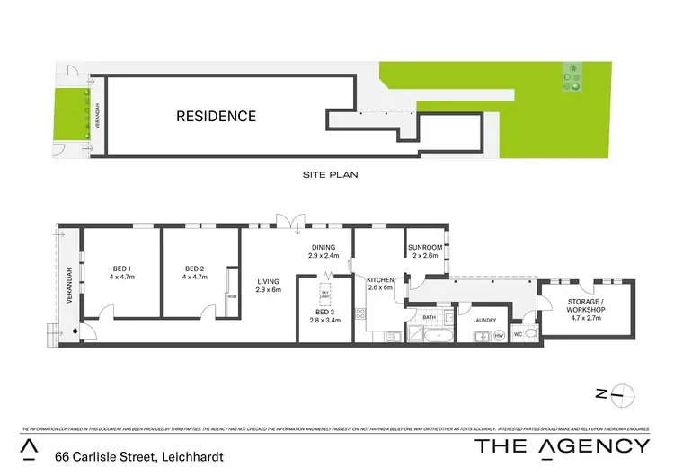 Floorplan of Homely semi-detached listing, 66 Carlisle Street, Leichhardt NSW 2040