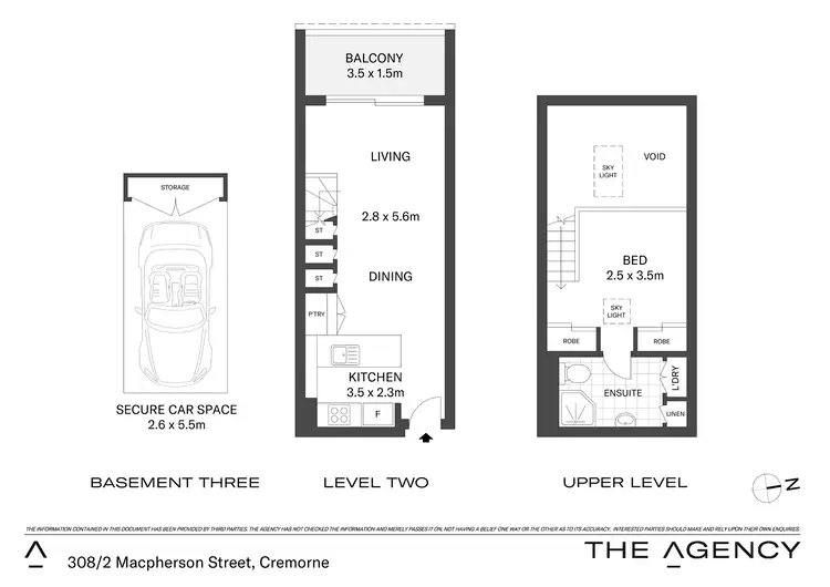 Floorplan of Homely apartment listing, 308/2 Macpherson Street, Cremorne NSW 2090