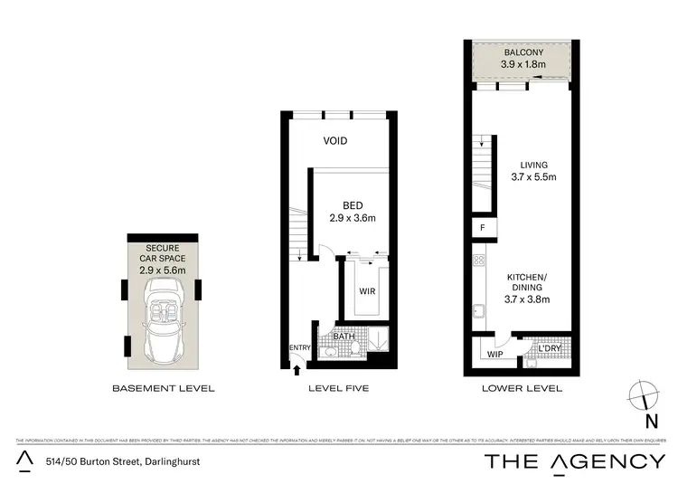 Floorplan of Homely unit listing, 514/50 Burton Street, Darlinghurst NSW 2010