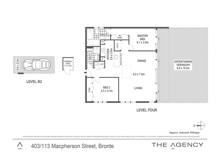 Floorplan of Homely apartment listing, 403/113 Macpherson Street, Bronte NSW 2024