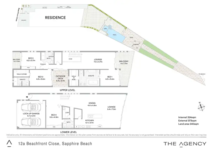 Floorplan of Homely house listing, 12a Beachfront Close, Sapphire Beach NSW 2450