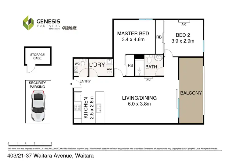 Floorplan of Homely apartment listing, A403/21-37 Waitara Avenue, Waitara NSW 2077