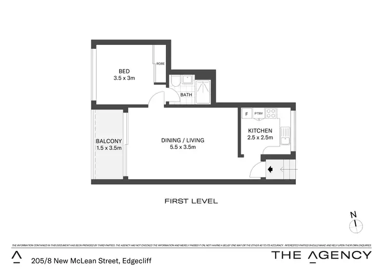Floorplan of Homely apartment listing, 205/8 New McLean Street, Edgecliff NSW 2027