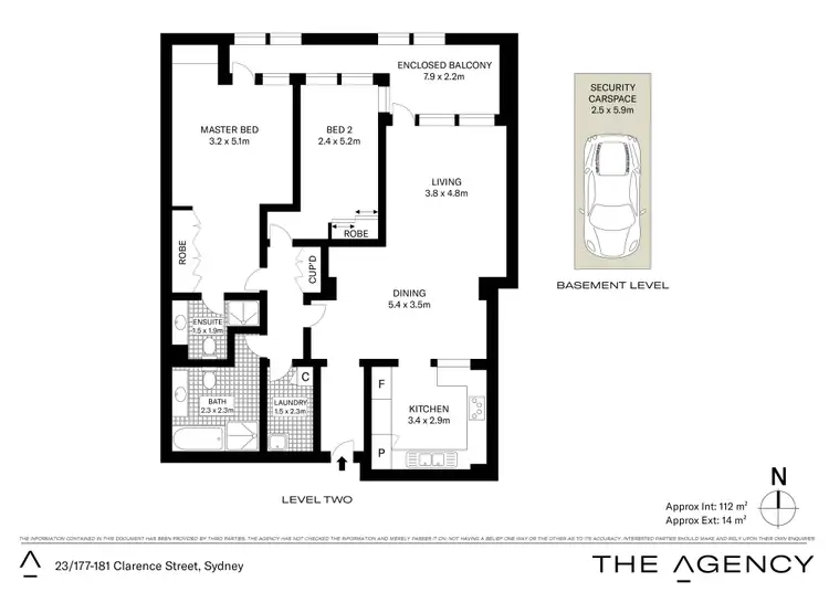 Floorplan of Homely apartment listing, 23/177-181 Clarence Street, Sydney NSW 2000