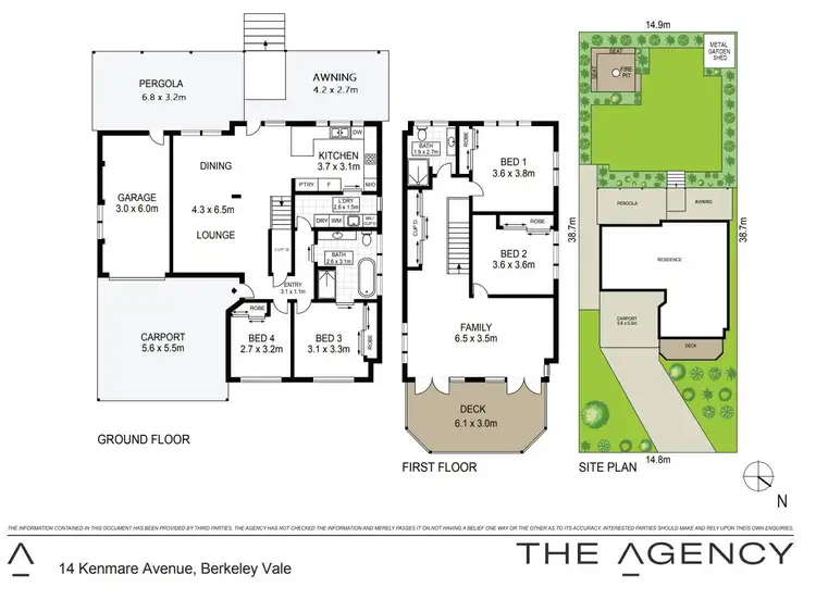 Floorplan of Homely house listing, 14 Kenmare Avenue, Berkeley Vale NSW 2261