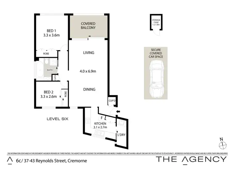 Floorplan of Homely unit listing, 6c/37-43 Reynolds Street, Cremorne NSW 2090