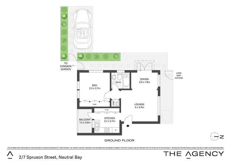Floorplan of Homely apartment listing, 2/7 Spruson Street, Neutral Bay NSW 2089