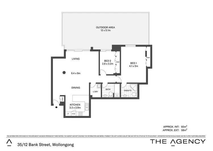 Floorplan of Homely apartment listing, 35/12 Bank Street, Wollongong NSW 2500