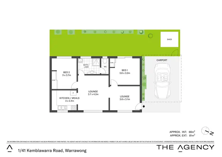 Floorplan of Homely unit listing, 1/41 Kemblawarra Road, Warrawong NSW 2502