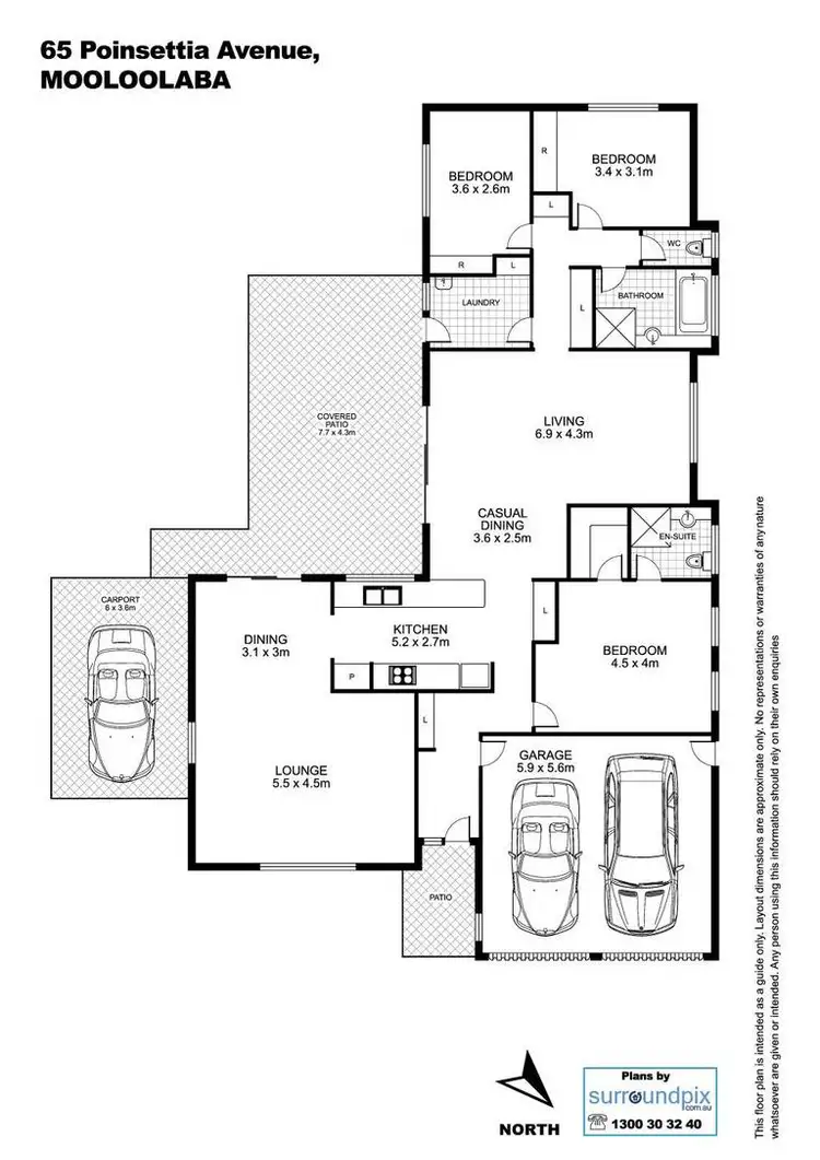 Floorplan of Homely house listing, 65 Poinsettia Avenue, Mooloolaba QLD 4557