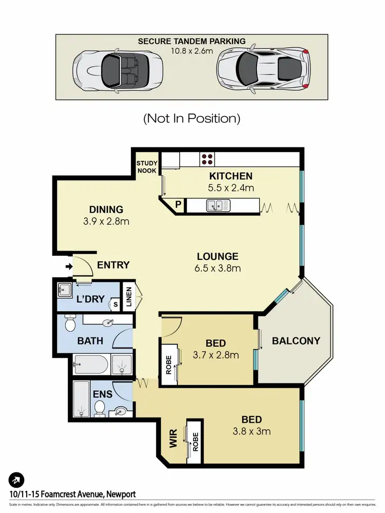 Floorplan of Homely apartment listing, 10/11-15 Foamcrest Avenue, Newport NSW 2106