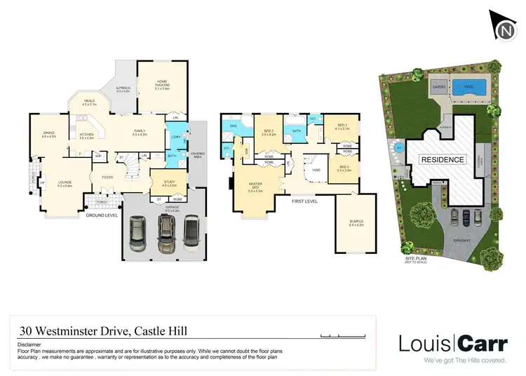 Floorplan of Homely house listing, 30 Westminster Drive, Castle Hill NSW 2154