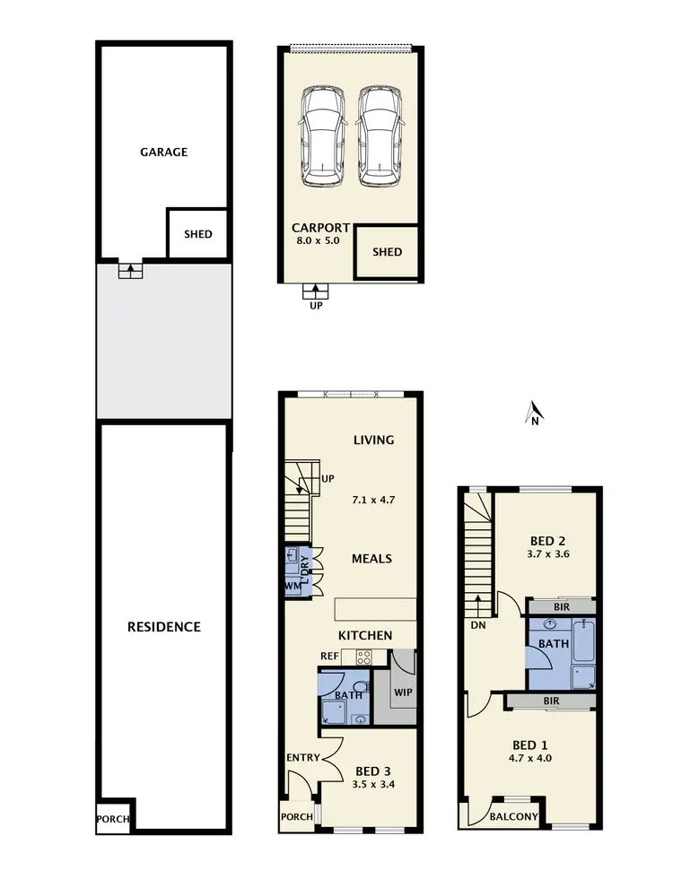 Floorplan of Homely townhouse listing, 11/38 Mallard Circuit, Craigieburn VIC 3064