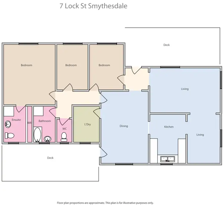 Floorplan of Homely house listing, 7 Lock Street, Smythesdale VIC 3351