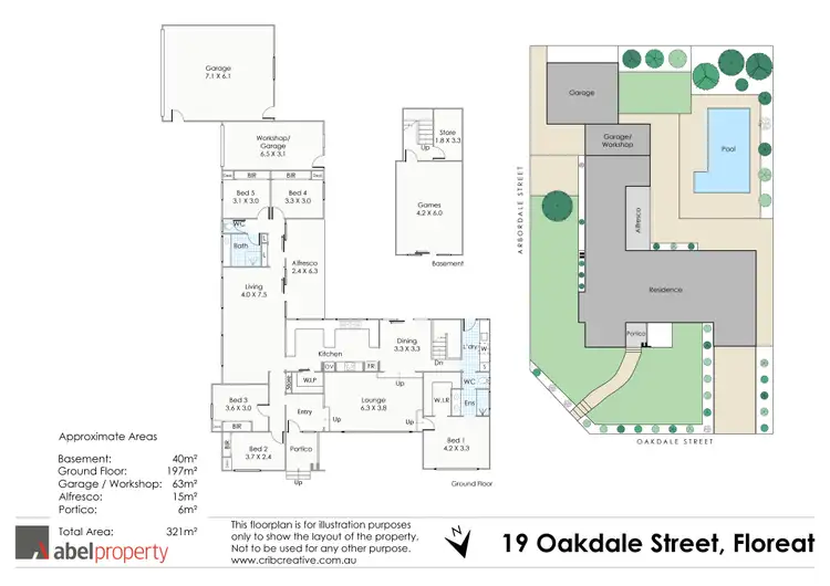 Floorplan of Homely house listing, 19 Oakdale Street, Floreat WA 6014