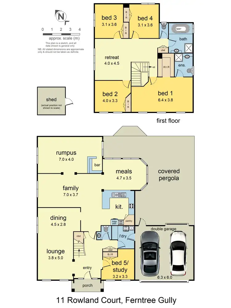 Floorplan of Homely house listing, 11 Rowland Court, Ferntree Gully VIC 3156