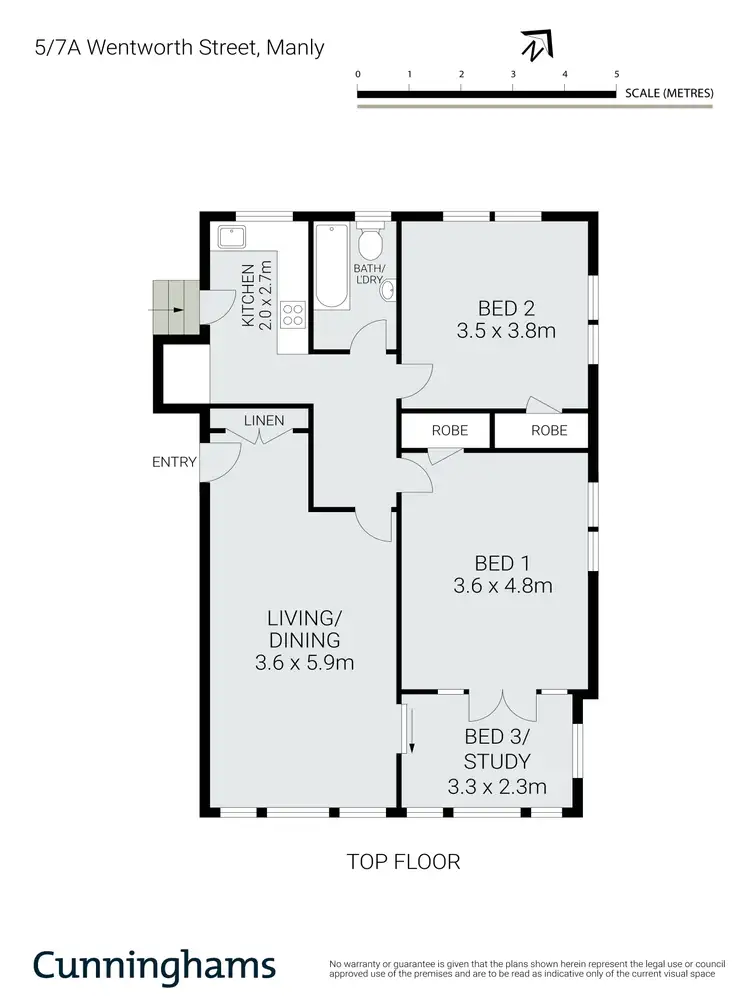 Floorplan of Homely apartment listing, 5/7a Wentworth Street, Manly NSW 2095