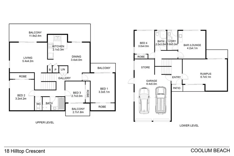 Floorplan of Homely house listing, 18 Hilltop Crescent, Coolum Beach QLD 4573