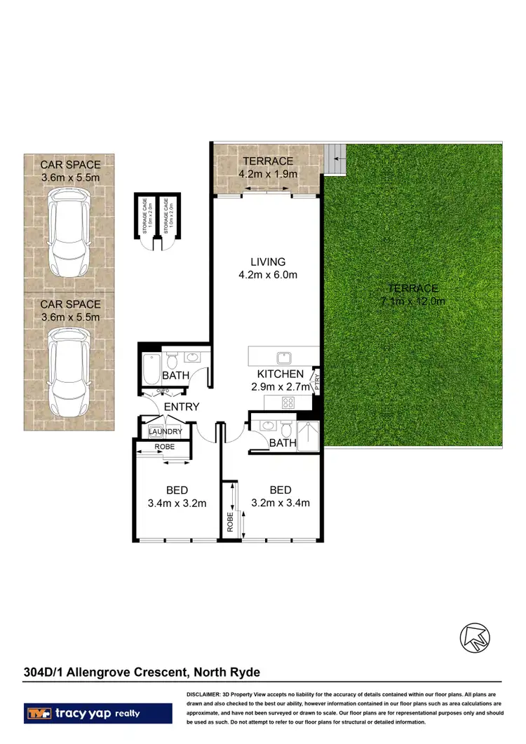 Floorplan of Homely apartment listing, 304D/1-9 Allengrove Crescent, North Ryde NSW 2113