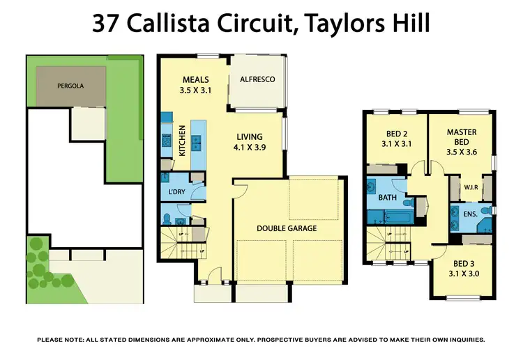 Floorplan of Homely townhouse listing, 37 Callista Circuit, Taylors Hill VIC 3037