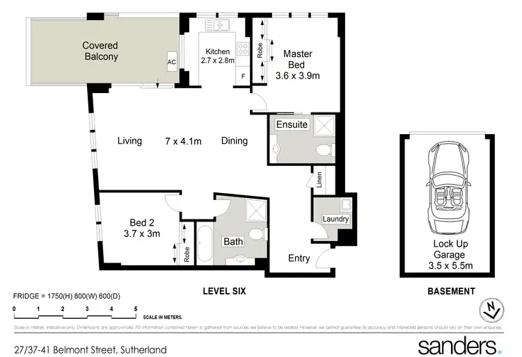 Floorplan of Homely apartment listing, 27/37-41 Belmont Street, Sutherland NSW 2232