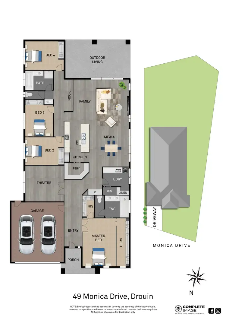 Floorplan of Homely house listing, 49 Monica Drive, Drouin VIC 3818