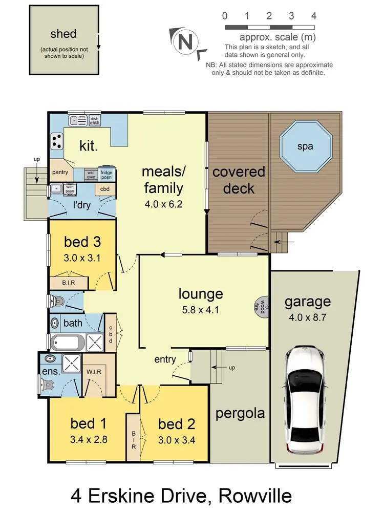 Floorplan of Homely house listing, 4 Erskine Drive, Rowville VIC 3178