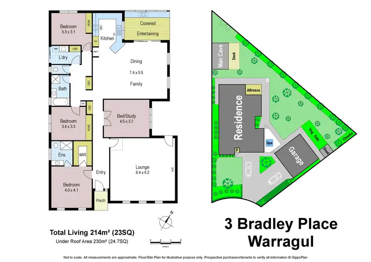 Floorplan of Homely house listing, 3 Bradley Place, Warragul VIC 3820