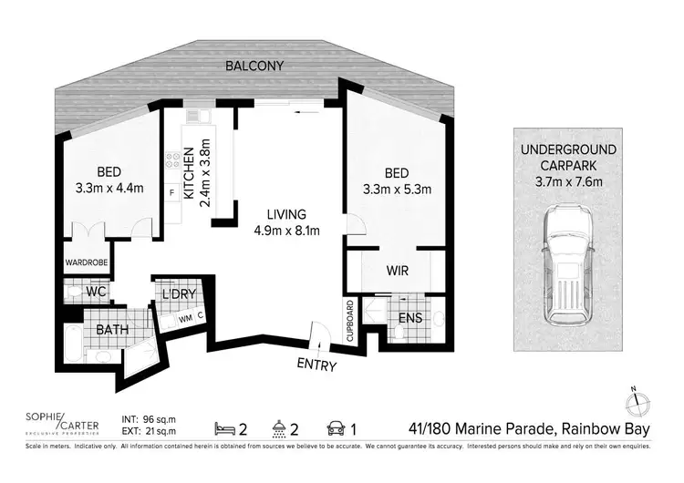 Floorplan of Homely unit listing, 41/180 Marine Parade, Rainbow Bay QLD 4225