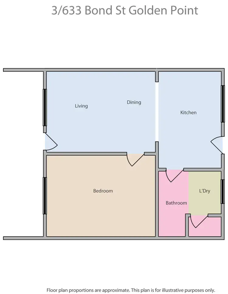 Floorplan of Homely unit listing, 3/633 Bond Street, Golden Point VIC 3350