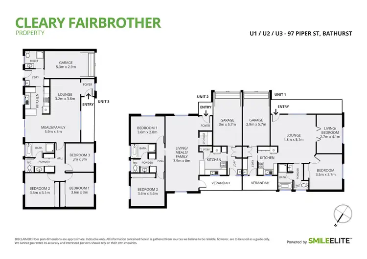 Floorplan of Homely block of units listing, 97 Piper Street, Bathurst NSW 2795