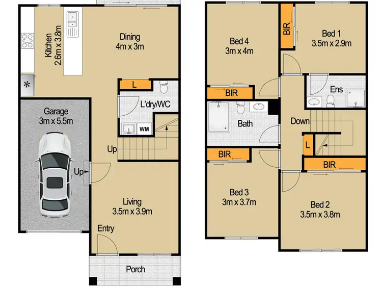Floorplan of Homely townhouse listing, 56 Grima Street, Schofields NSW 2762