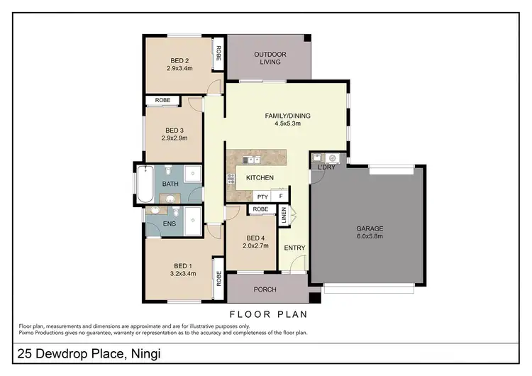 Floorplan of Homely house listing, 25 Dewdrop Place, Ningi QLD 4511
