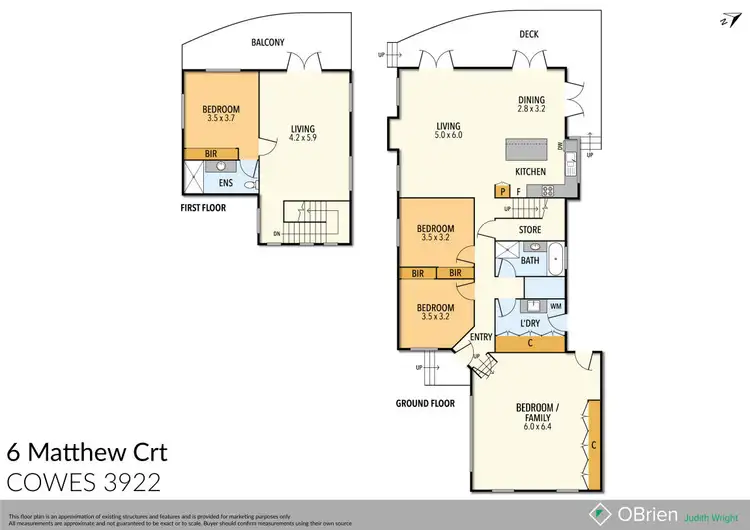 Floorplan of Homely house listing, 6 Matthew Court, Cowes VIC 3922